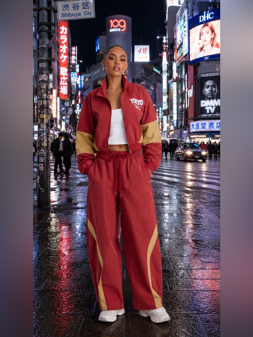 Y2K Tokyo Drift Windbreaker Barrel Leg Set